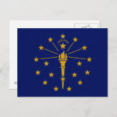 Staatsflagge Indiana Postkarte (Vorne/Hinten)