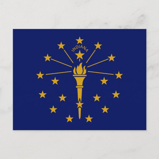 Staatsflagge Indiana Postkarte (Vorderseite)