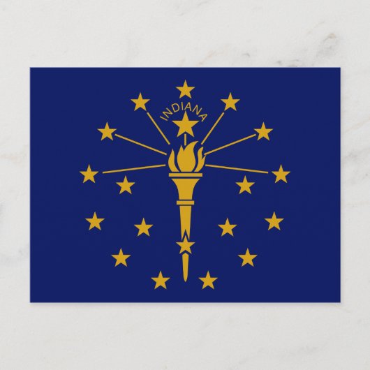 Staatsflagge Indiana Postkarte (Vorderseite)