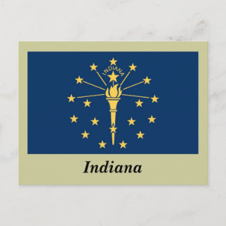 Staatsflagge Indiana Postkarte