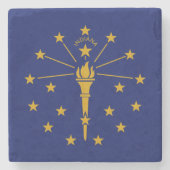 Staatsflagge Indiana Steinuntersetzer (Vorderseite)