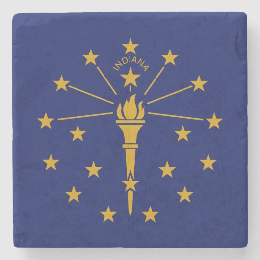 Staatsflagge Indiana Steinuntersetzer (Vorderseite)