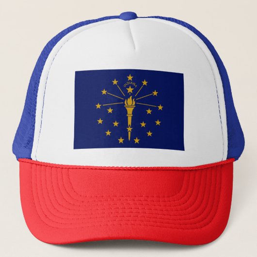 Staatsflagge Indiana Truckerkappe (Vorderseite)