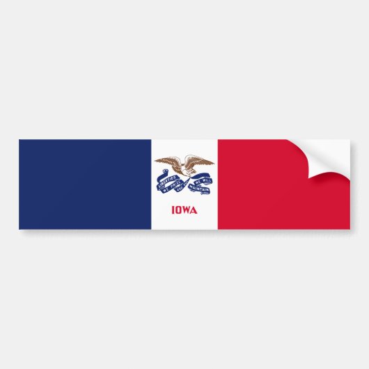 Staatsflagge Iowa Autoaufkleber (Vorne)