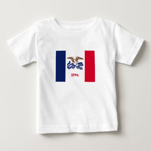 Staatsflagge Iowa Baby T-shirt (Vorderseite)
