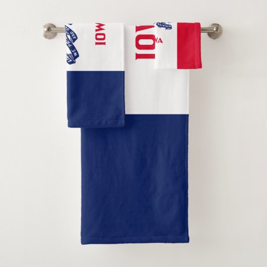 Staatsflagge Iowa Badhandtuch Set (Insitu)