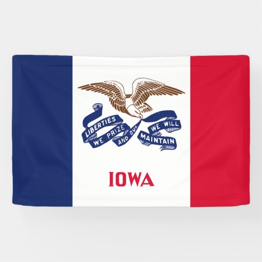 Staatsflagge Iowa Banner (Horizontal)
