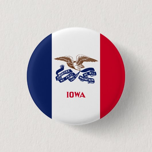 Staatsflagge Iowa Button (Vorderseite)