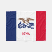 Staatsflagge Iowa Fleecedecke (Vorderseite (Horizontal))
