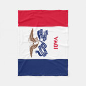 Staatsflagge Iowa Fleecedecke (Vorderseite)