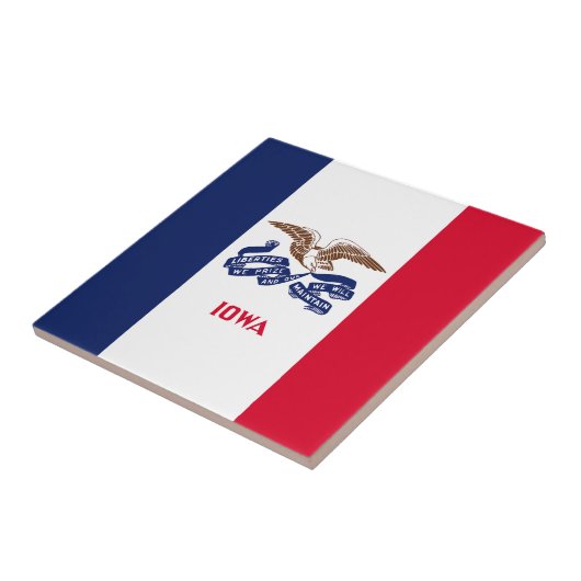 Staatsflagge Iowa Fliese (Seite)