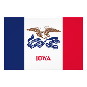 Staatsflagge Iowa Fotodruck