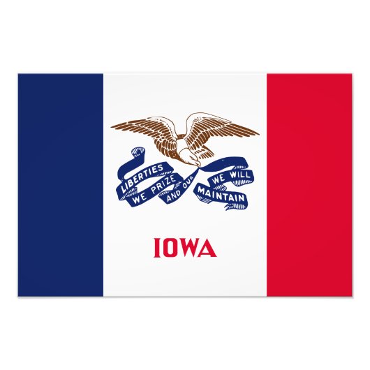 Staatsflagge Iowa Fotodruck (Vorne)