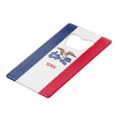 Staatsflagge Iowa Geldbeutel Flaschenöffner (Vorderseite Schrägansicht)