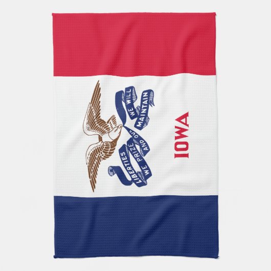 Staatsflagge Iowa Geschirrtuch (Vertikal)