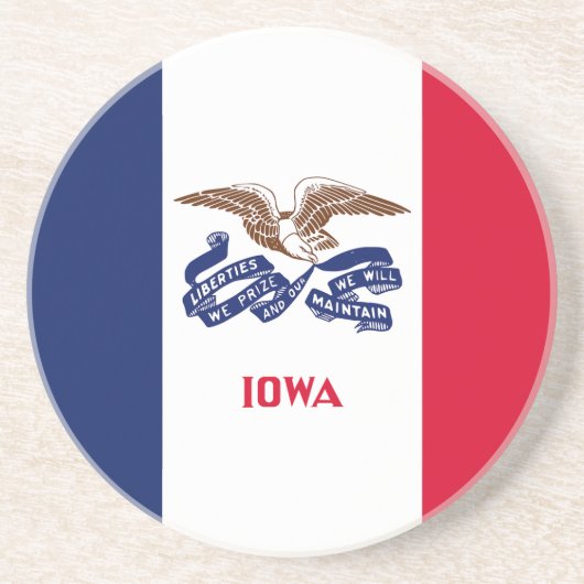 Staatsflagge Iowa Getränkeuntersetzer (Vorne)