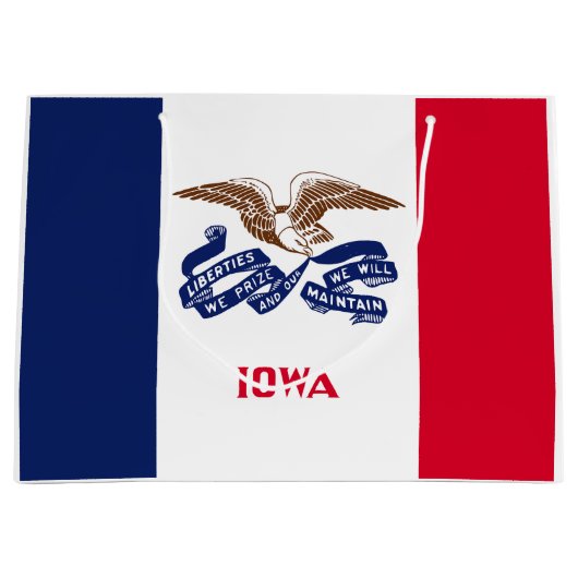 Staatsflagge Iowa Große Geschenktüte (Vorderseite)