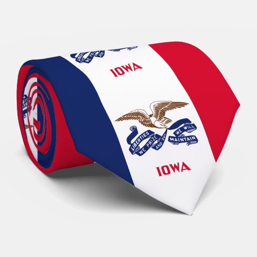 Staatsflagge Iowa Krawatte (Gerollt)