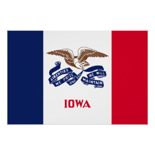 Staatsflagge Iowa Poster