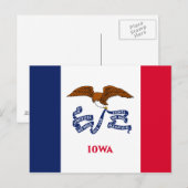 Staatsflagge Iowa Postkarte (Vorne/Hinten)
