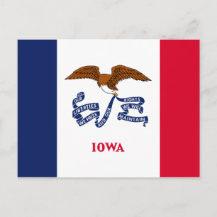 Staatsflagge Iowa Postkarte