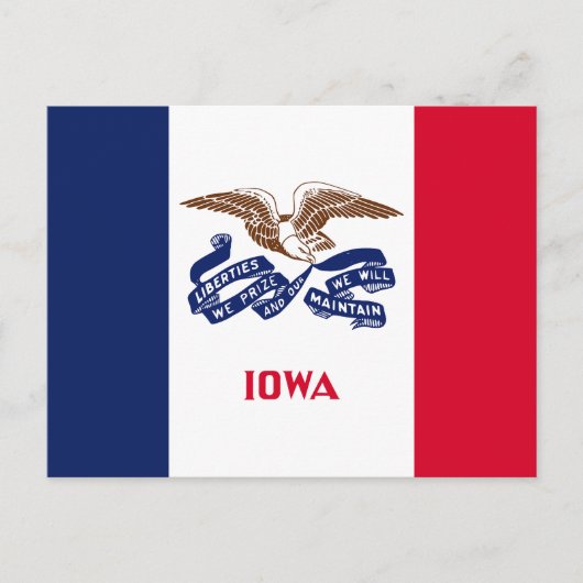 Staatsflagge Iowa Postkarte (Vorderseite)