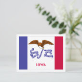 Staatsflagge Iowa Postkarte (Stehend Vorderseite)
