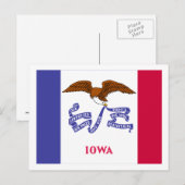 Staatsflagge Iowa Postkarte (Vorne/Hinten)