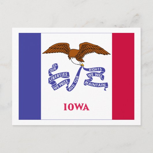 Staatsflagge Iowa Postkarte (Vorderseite)