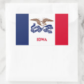 Staatsflagge Iowa Rechteckiger Aufkleber (Tasche)
