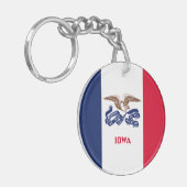 Staatsflagge Iowa Schlüsselanhänger (Vorderseite links)
