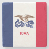 Staatsflagge Iowa Steinuntersetzer (Vorderseite)