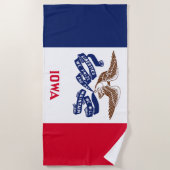 Staatsflagge Iowa Strandtuch (Vorderseite)