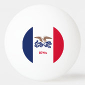Staatsflagge Iowa Tischtennisball (Rückseite)