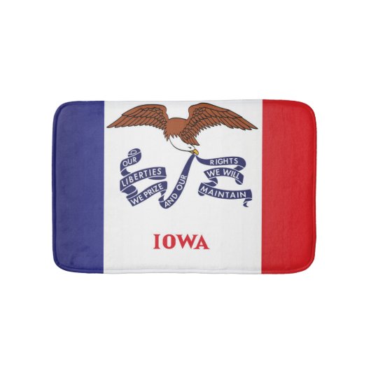 Staatsflagge Iowa, USA Badematte (Vorderseite)