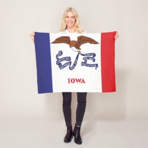 Staatsflagge Iowa, USA Fleecedecke