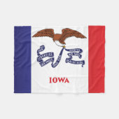 Staatsflagge Iowa, USA Fleecedecke (Vorderseite (Horizontal))