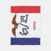 Staatsflagge Iowa, USA Fleecedecke (Vorderseite)