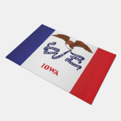 Staatsflagge Iowa, USA Fußmatte (Schrägansicht)