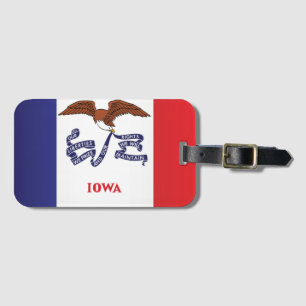 Staatsflagge Iowa, USA Gepäckanhänger