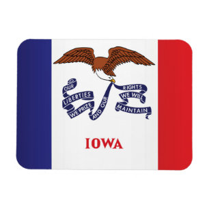 Staatsflagge Iowa, USA Magnet