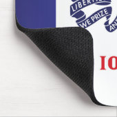 Staatsflagge Iowa, USA Mousepad (Ecke)