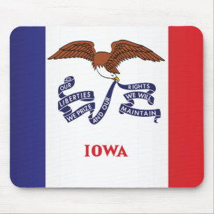 Staatsflagge Iowa, USA Mousepad
