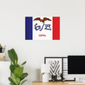 Staatsflagge Iowa, USA Poster (Heimbüro)