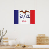 Staatsflagge Iowa, USA Poster (Küche)