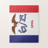 Staatsflagge Iowa, USA Puzzle (Vertikal)