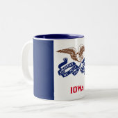 Staatsflagge Iowa Zweifarbige Tasse (Vorderseite Links)