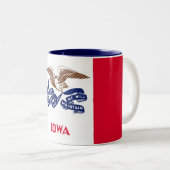 Staatsflagge Iowa Zweifarbige Tasse (VorderseiteRechts)
