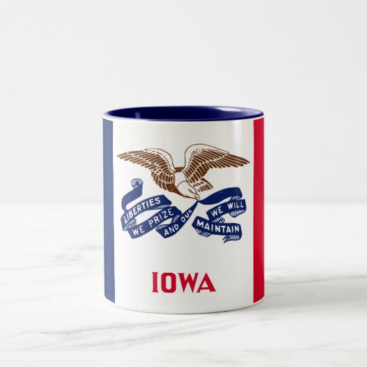 Staatsflagge Iowa Zweifarbige Tasse (Mittel)