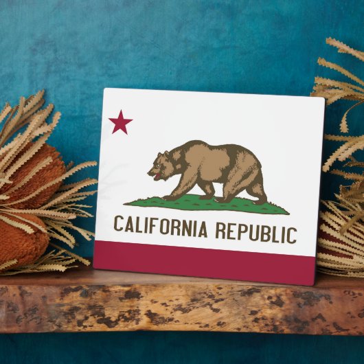 Staatsflagge Kalifornien Fotoplatte (Seite)